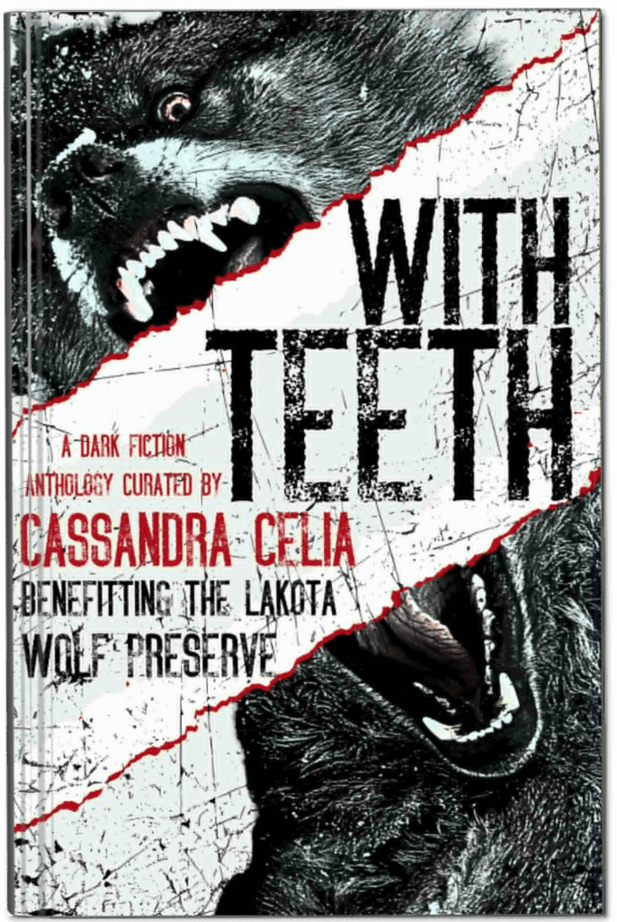 Paperback Edition of "With Teeth" dark fiction anthology.